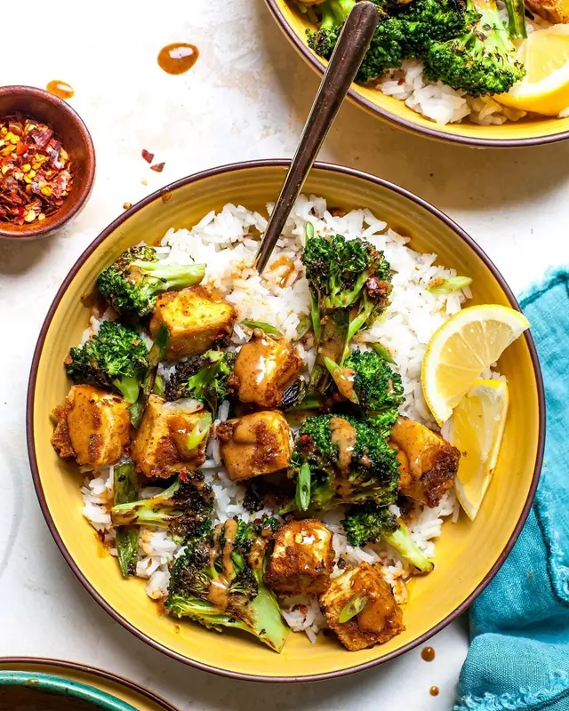 Air Fryer Crispy Tofu Bowls