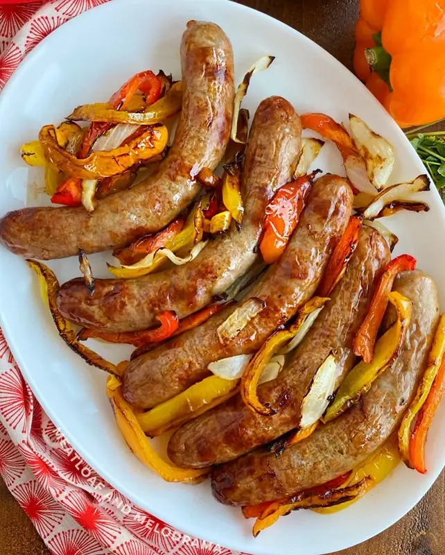 Air Fryer Sausage and Peppers