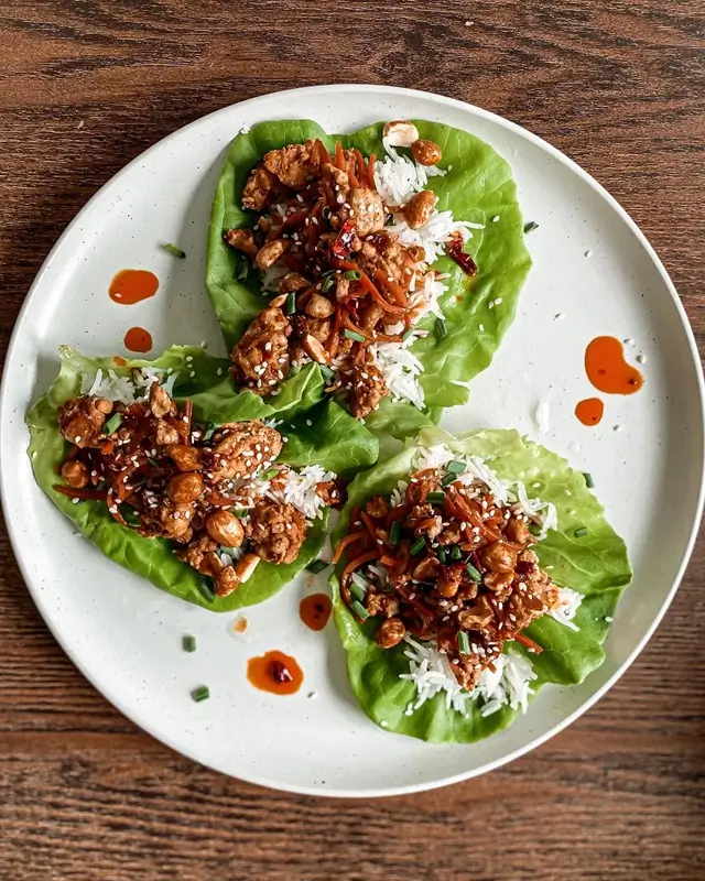 Asian Lettuce Wrap Turkey Cups