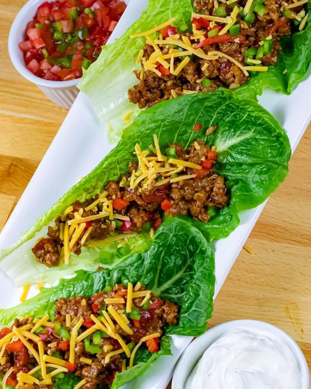 Asian Lettuce Wrap with Lean Ground Pork
