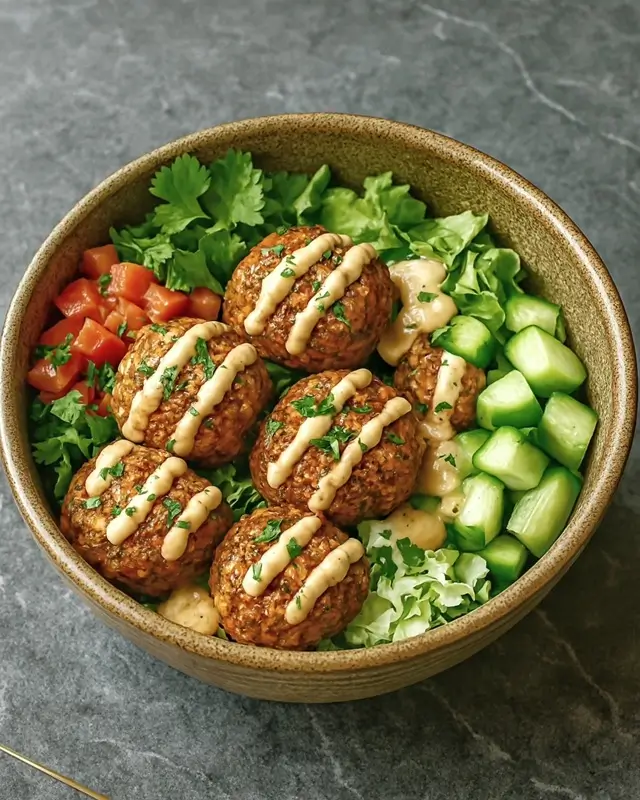 Baked Falafel with Tahini Sauce