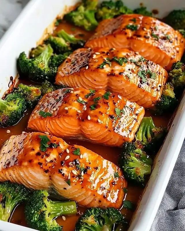 Baked Salmon and Roasted Vegetables