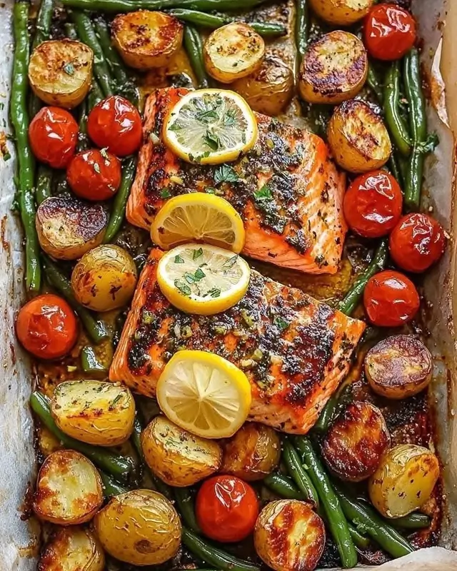 Baked Salmon with Lemon and Herbs