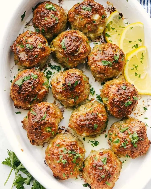 Baked Turkey Meatballs in Marinara