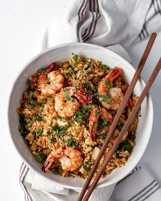 Cauliflower Fried Rice with Shrimp
