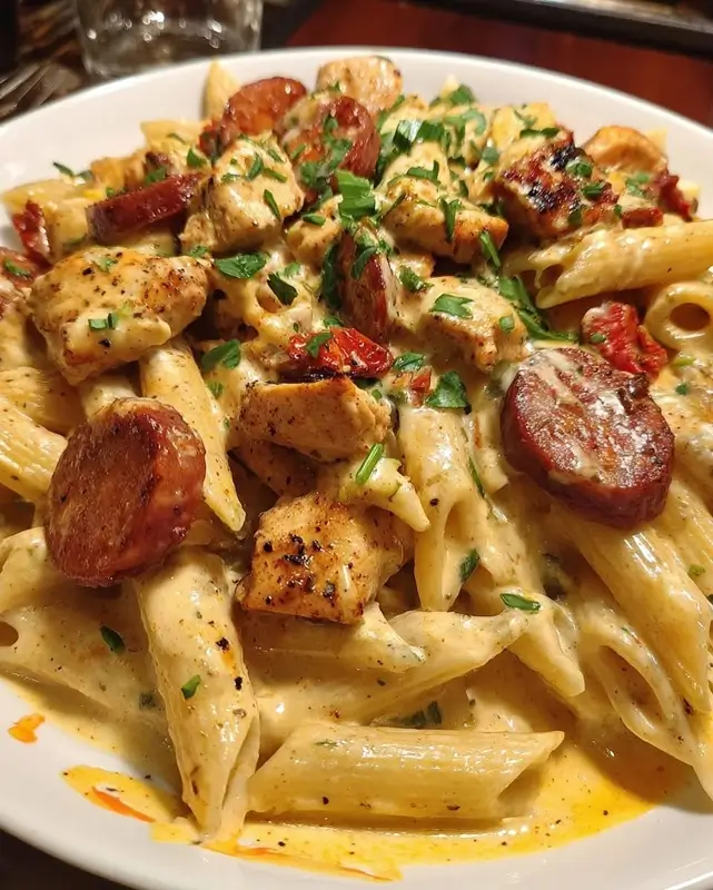 Creamy Cajun Sausage Pasta