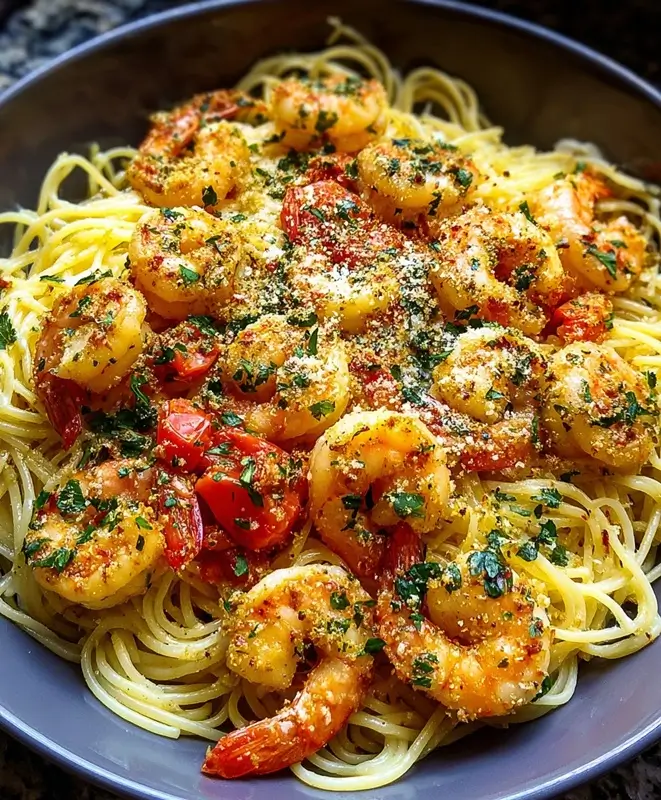 Creamy Garlic Butter Shrimp Pasta