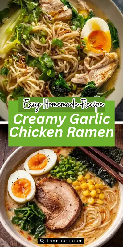 Creamy Garlic Chicken Ramen: A Rich and Easy Homemade Recipe