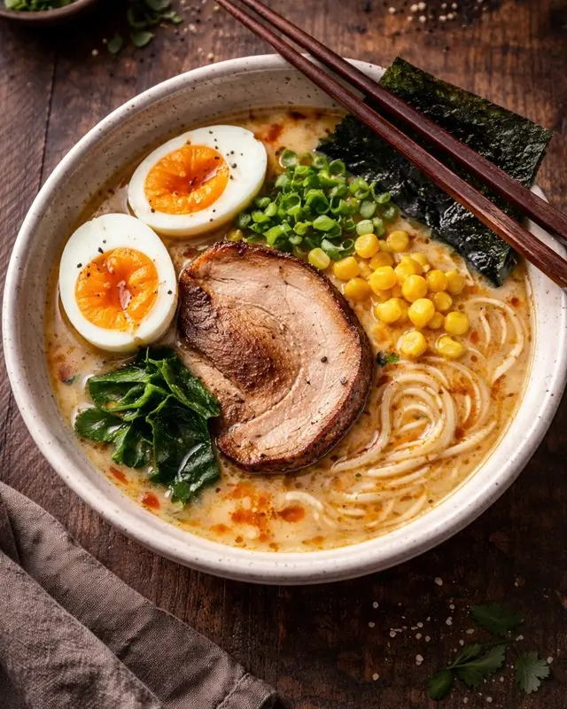 Creamy Garlic Chicken Ramen