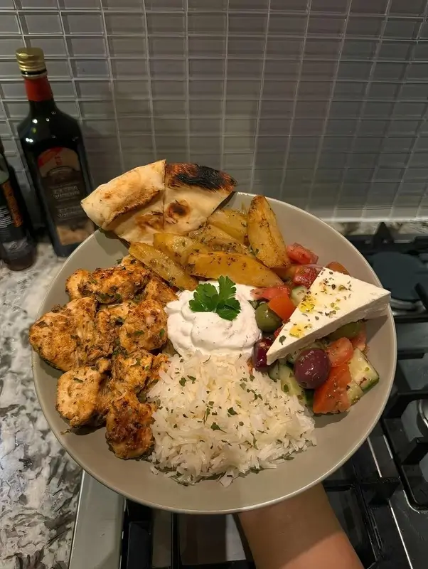 Dump and Bake Chicken Tzatziki Rice