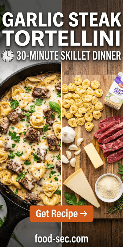 Garlic Steak Tortellini: The 30-Minute Skillet Dinner