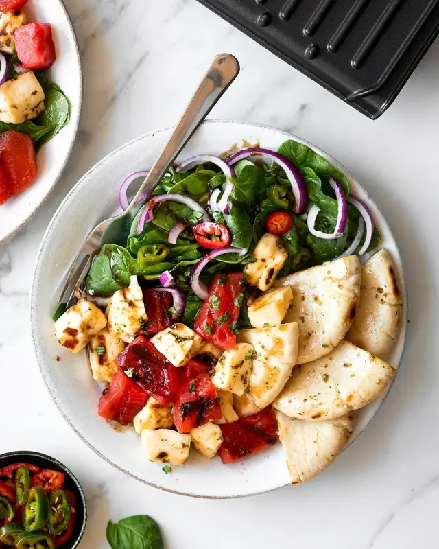 Grilled Halloumi and Watermelon Salad