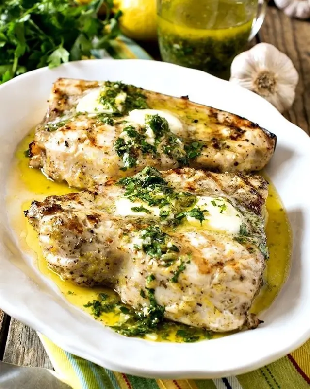 Grilled Swordfish with Caponata