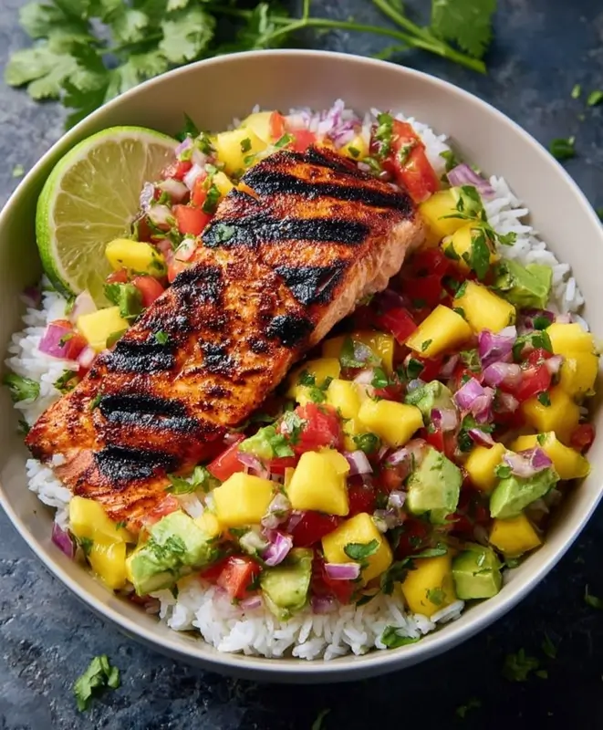 Grilled Tuna Steak with Avocado Salsa