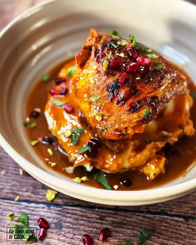 Harissa Spiced Chicken Thighs with Farro