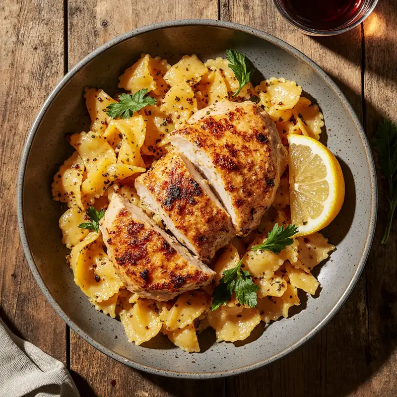 How to Make Cowboy Butter Lemon Bowtie Chicken with Broccoli