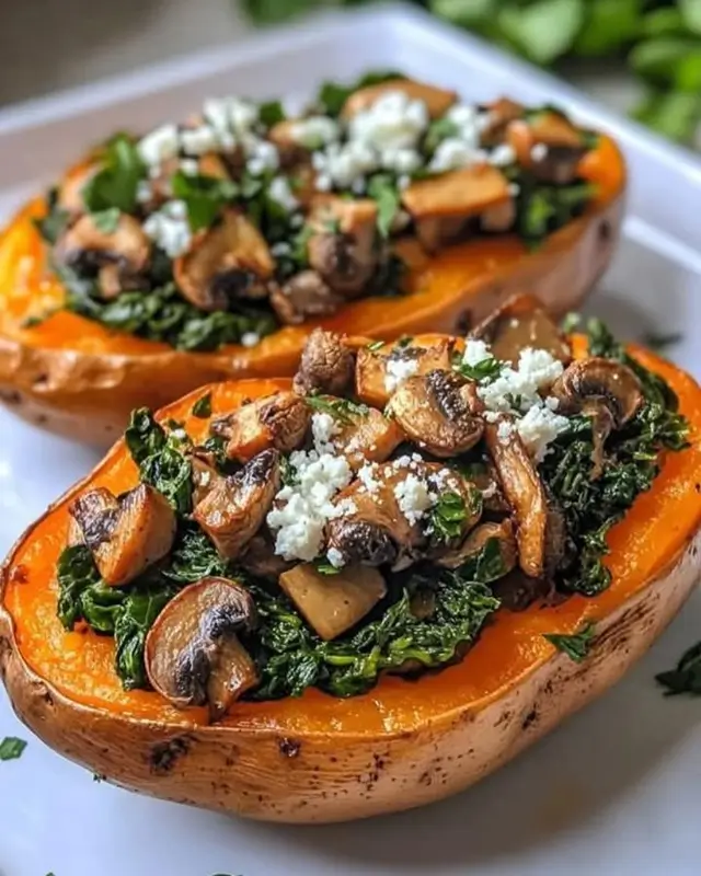 Mediterranean Stuffed Portobello Mushrooms