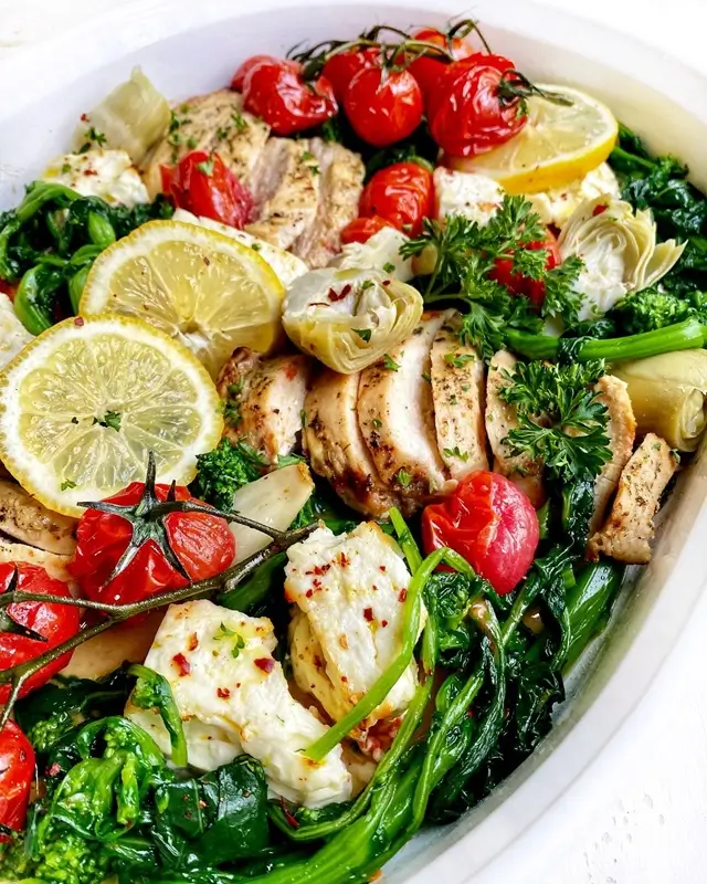 One-Pan Lemon Garlic Chicken and Veggies