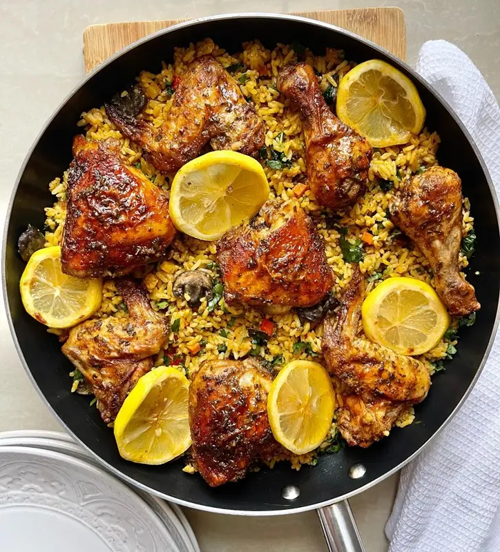 One-Pan Lemon Herb Chicken and Rice