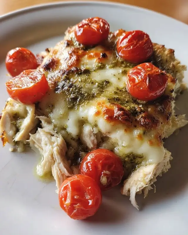 One-Pan Pesto Chicken with Cherry Tomatoes