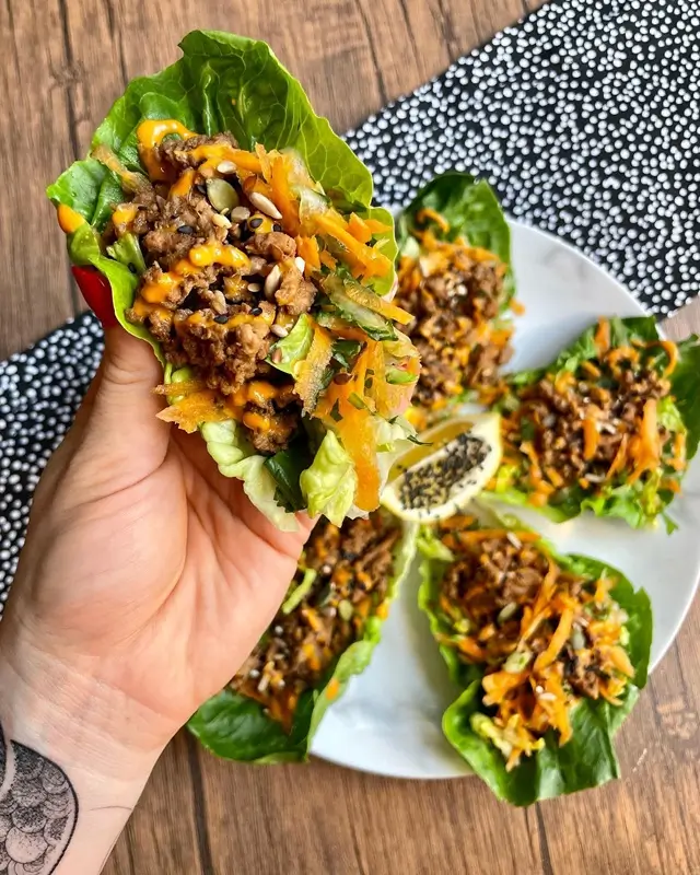 One-Pan Spicy Turkey Lettuce Cups