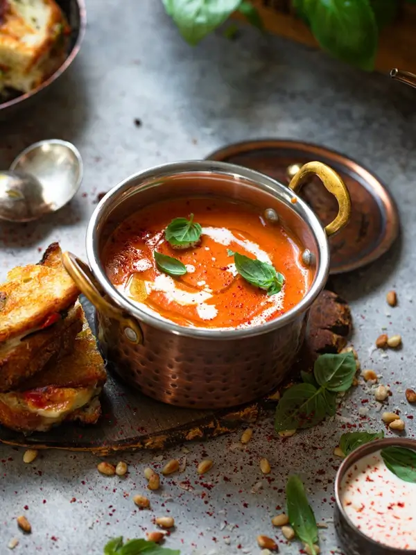 One-Pot Tomato Soup with Grilled Cheese