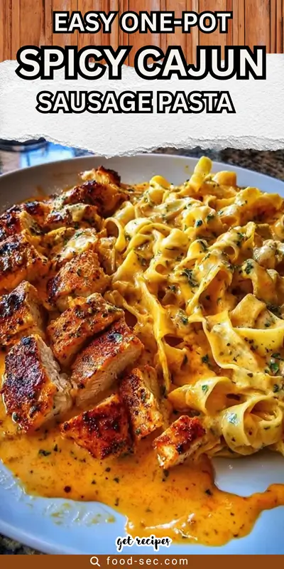Easy One-Pot Creamy Spicy Cajun Sausage Pasta Recipe
