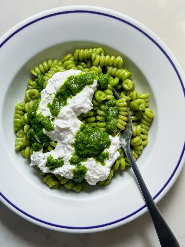 Pesto Pasta with Burrata