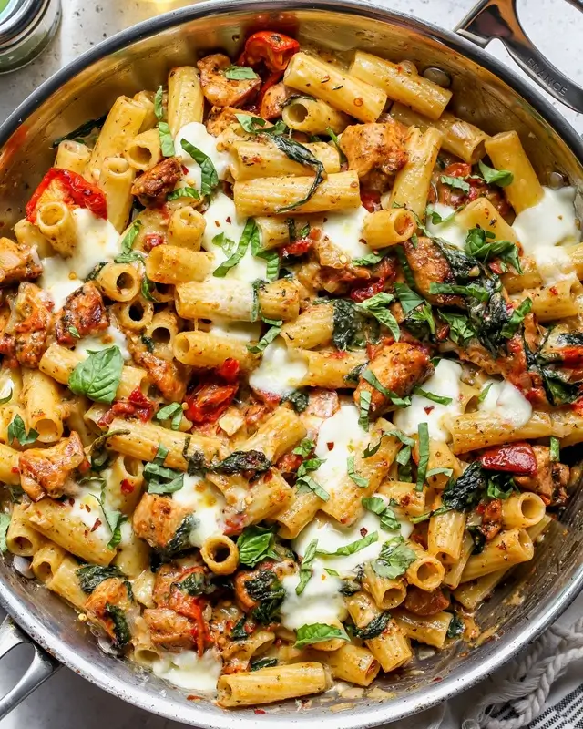 Pesto Chicken with Roasted Tomatoes and Spinach