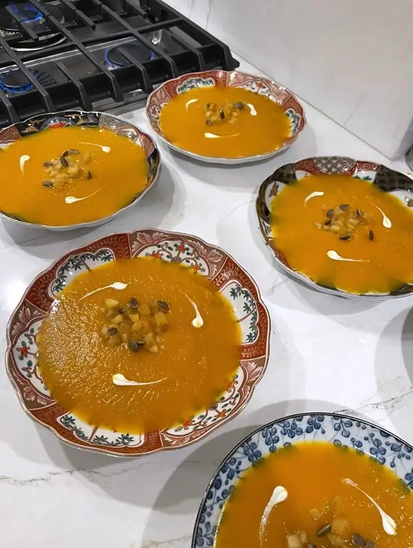 Pumpkin Risotto with Caramelized Apples