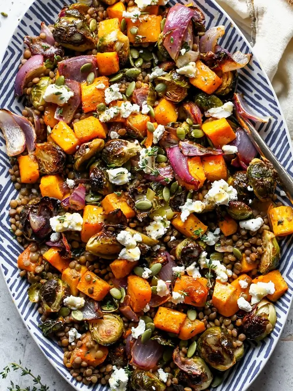 Rainbow Roasted Veggie Bowl with Tahini Drizzle