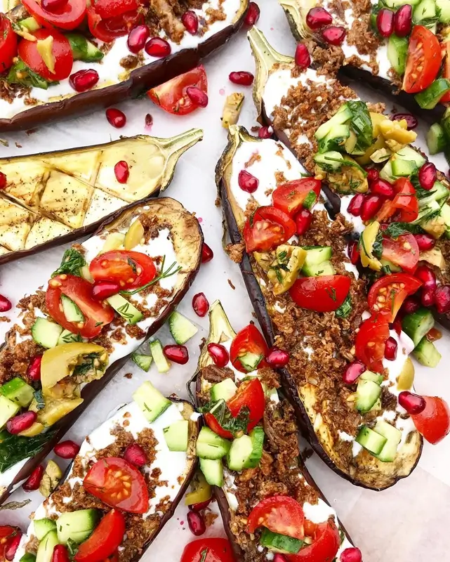 Roasted Eggplant with Herbed Couscous