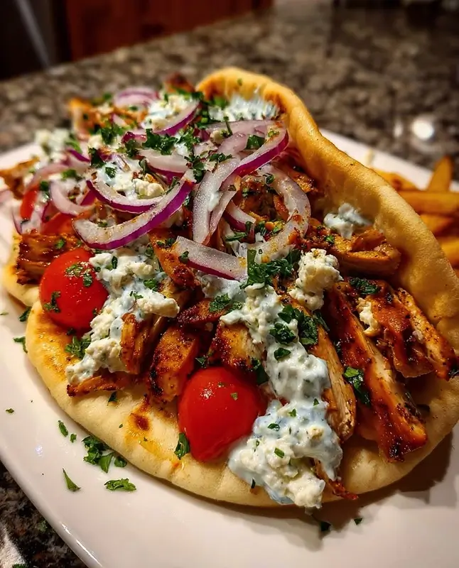 Sheet Pan Chicken Gyros with Tzatziki