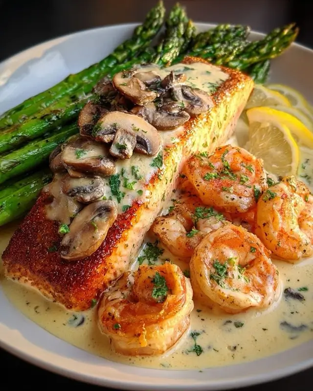 Sheet Pan Garlic Butter Shrimp with Asparagus