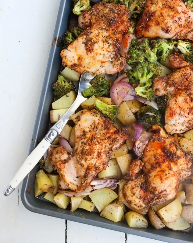 Sheet Pan Honey Mustard Chicken and Potatoes