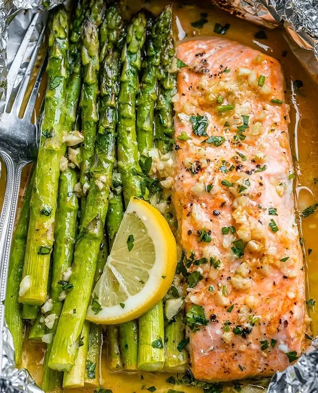 Sheet Pan Lemon Herb Salmon with Asparagus