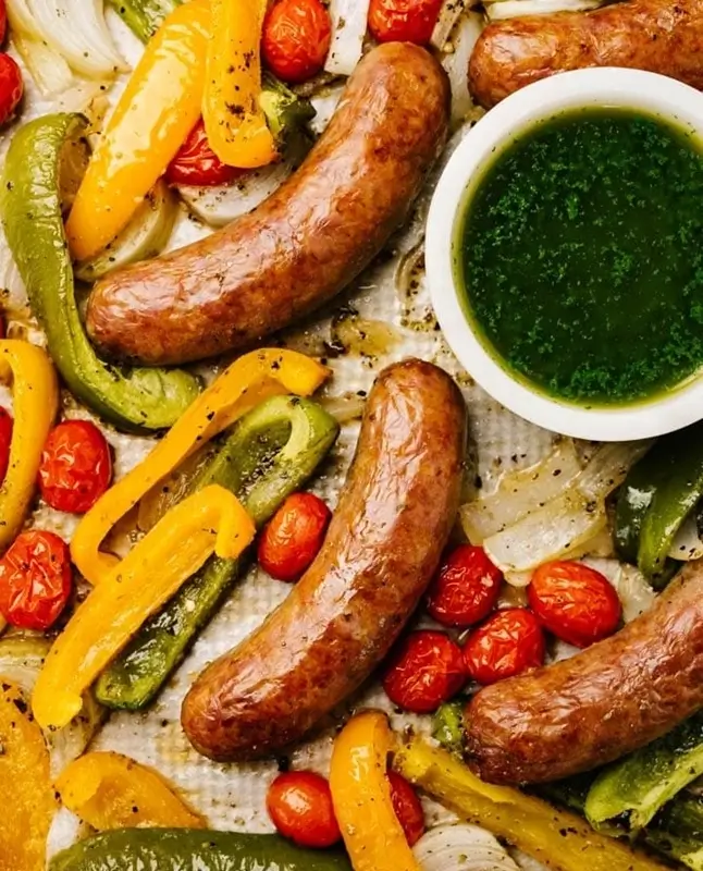 Sheet Pan Sausage and Vegetables