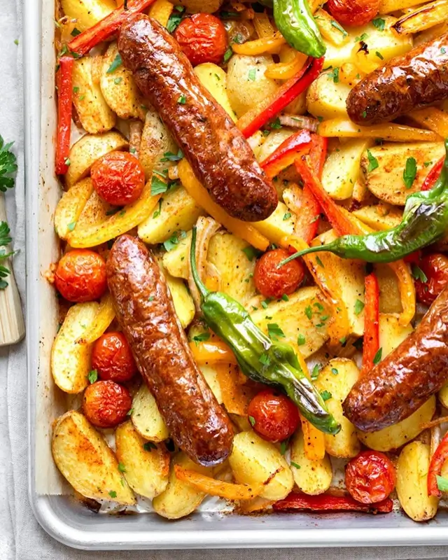 Sheet Pan Sausage and Veggies