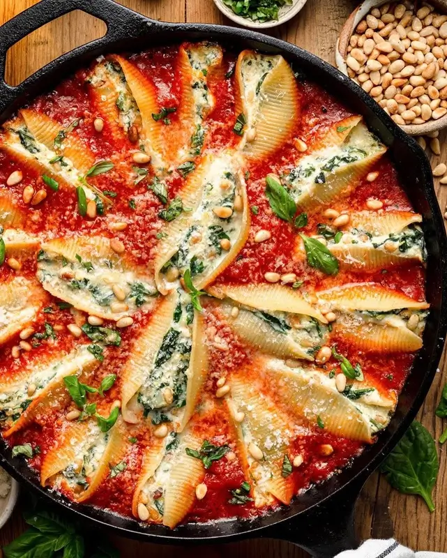 Spinach Ricotta Stuffed Shells