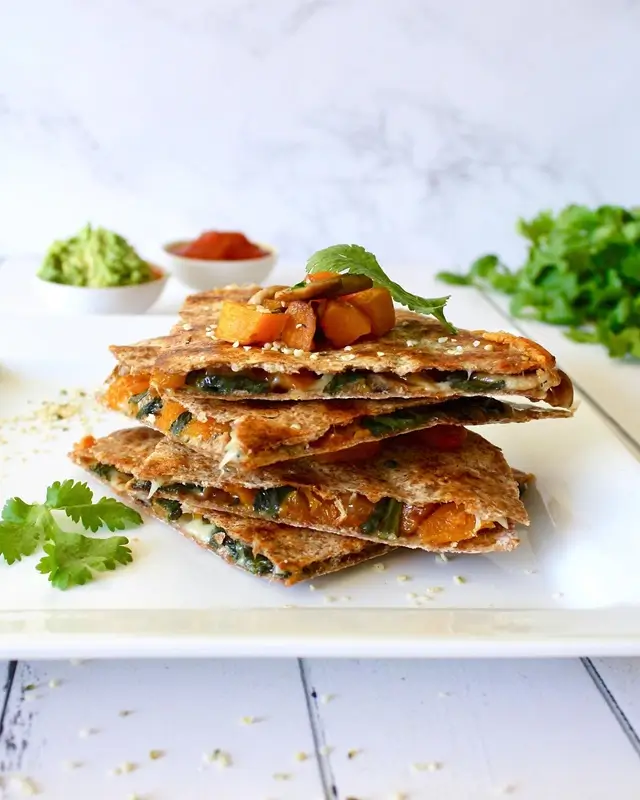 Spinach and Cheese Quesadillas