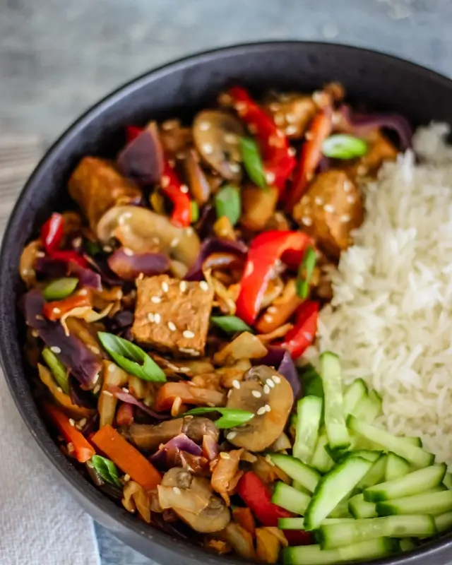 Tofu and Tempeh Protein Stir Fry
