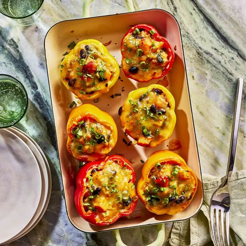 Turkey and Sweet Potato Stuffed Peppers