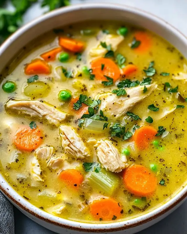 Vegetable and Chicken Soup with Barley