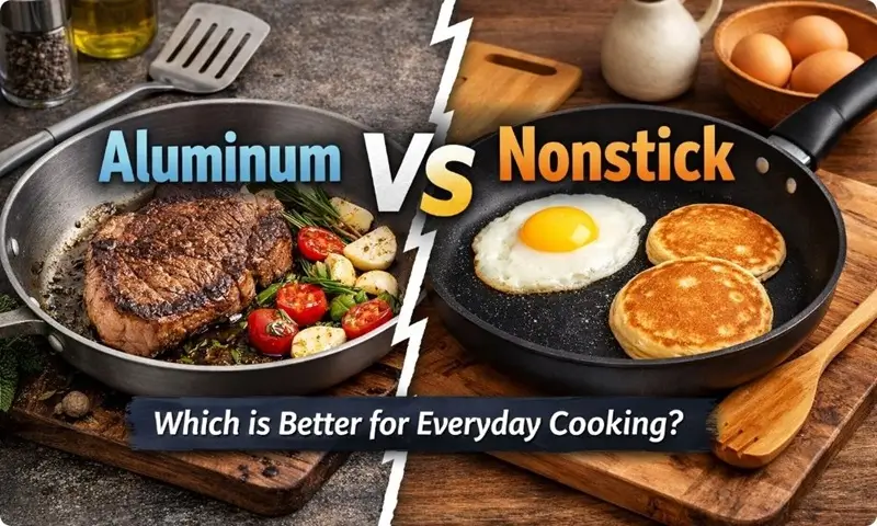 Nonstick vs uncoated aluminum sheet pan comparison