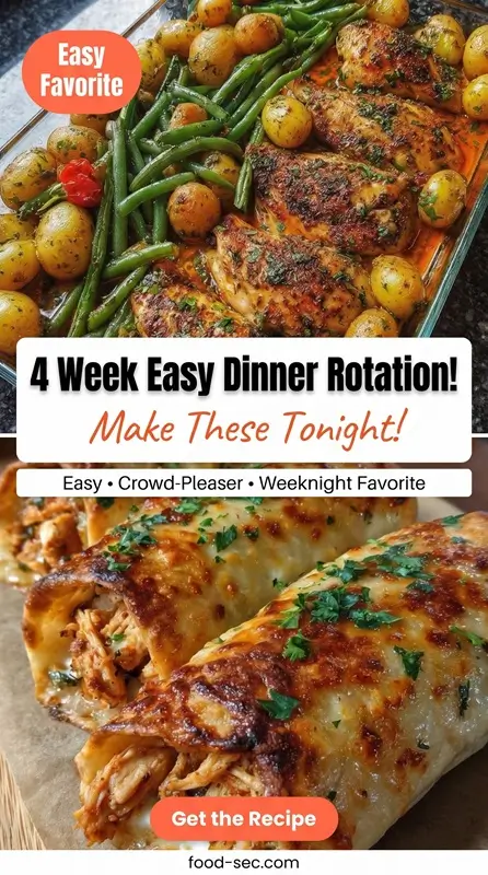 4 Week Easy Dinner Rotation You'll Use Forever