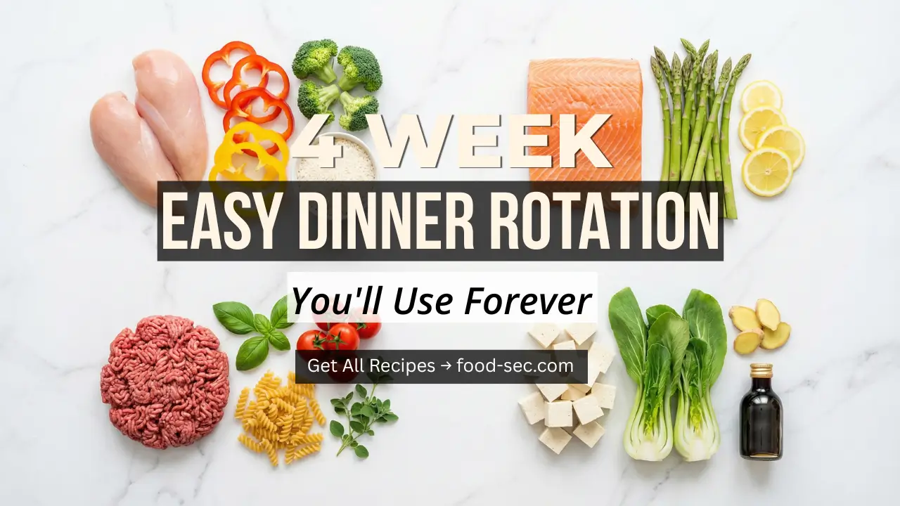 4 Week Easy Dinner Rotation You'll Use Forever