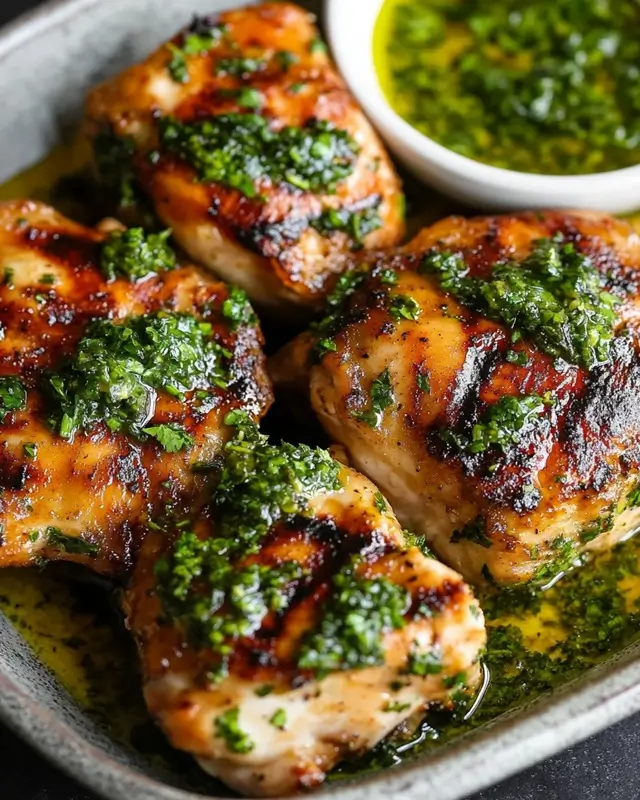 Chimichurri Grilled Chicken Thighs