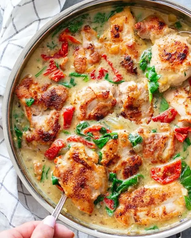 Creamy Tuscan Chicken Thighs