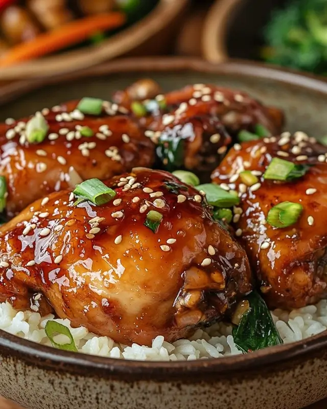 Soy-Glazed Canned Chicken Rice Bowl