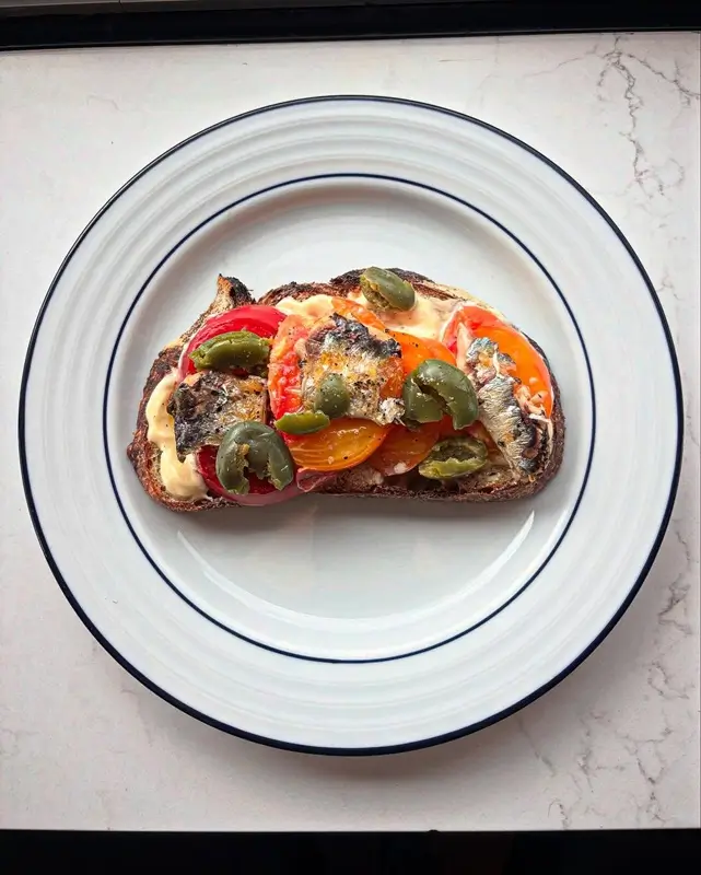 Tomato Sardine Toast